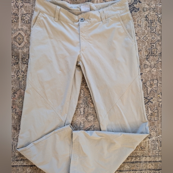 Columbia Pants - Columbia Mumbai Mover Cropped Pants Khaki Nylon Hiking Women's 10 Short